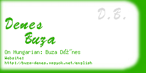 denes buza business card